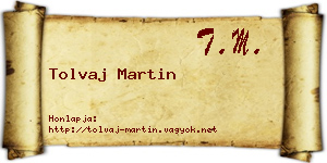 Tolvaj Martin névjegykártya