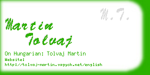 martin tolvaj business card